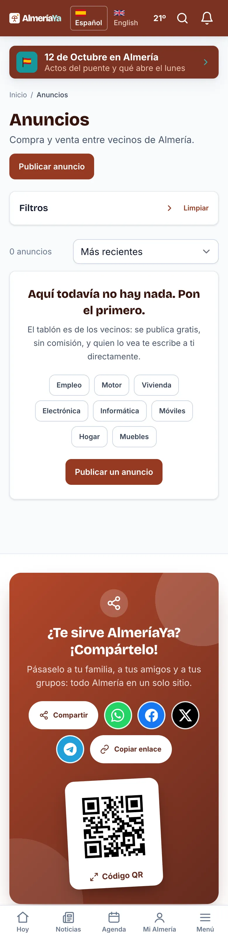 Tablón de anuncios