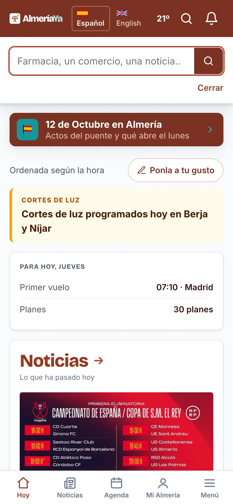 El buscador de la lupa, con lo más buscado