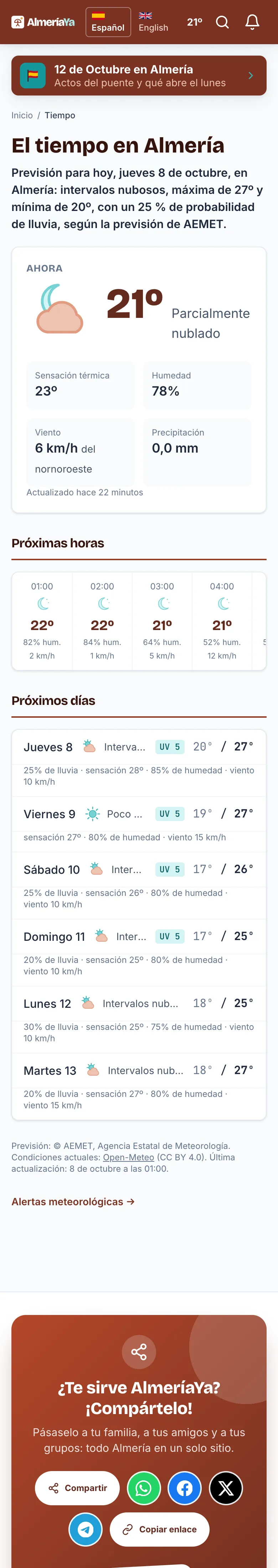 El tiempo