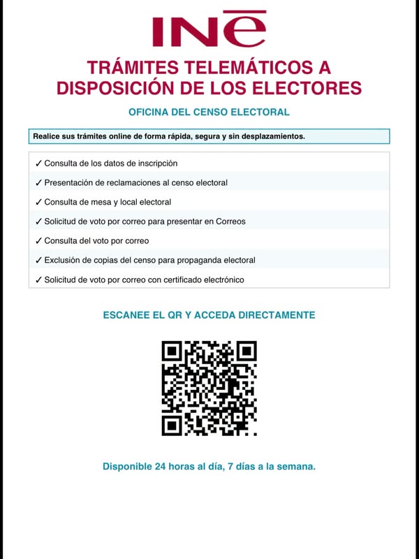 Imagen de la noticia: El INE abre la consulta y reclamación del censo electoral por internet