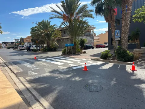 Imagen de la noticia: Vícar repinta la señalización de ocho kilómetros de la N-340 entre El Parador y El Cosario