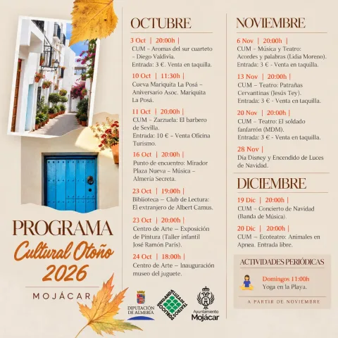 Imagen de la noticia: Mojácar programa club de lectura, teatro, una ruta nocturna y la apertura del museo del juguete
