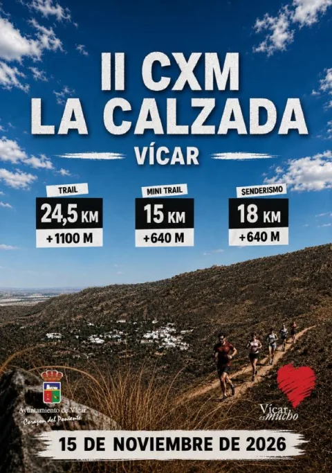 Imagen de la noticia: La Calzada de Vícar vuelve a la Sierra de Gádor con 24,5 kilómetros de trail y 400 plazas de referencia