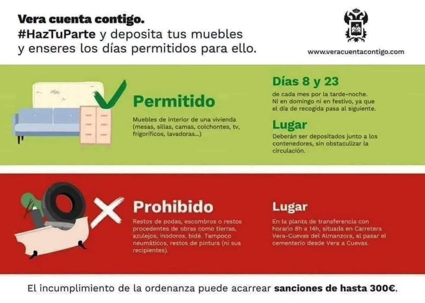 Imagen de la noticia: Vera recoge enseres este sábado tras sacarlos el viernes