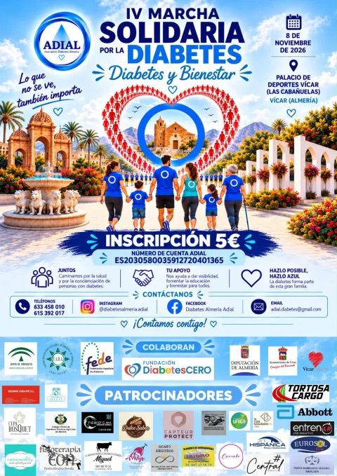 Imagen de la noticia: Vícar celebra el 8 de noviembre la IV Marcha Solidaria por la Diabetes
